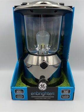 General Electric GE Enbrighten LED Portable Camping Lantern 3-Level Dimming New